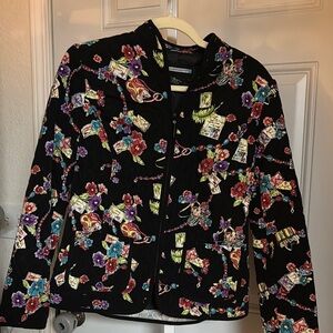 Requirements Black Floral Jacket